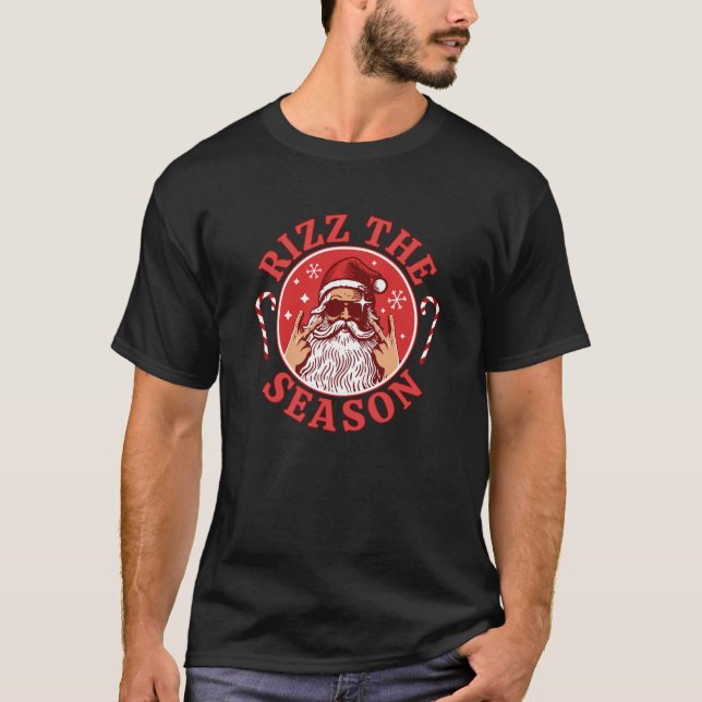 Camiseta Rizz La Temporada Rizzmas Santa Claus Graciosa Nav (Anverso)