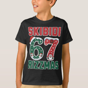 Camiseta Rizz Navidad 67 Xmas Divertido Gen Alpha Skibidi R