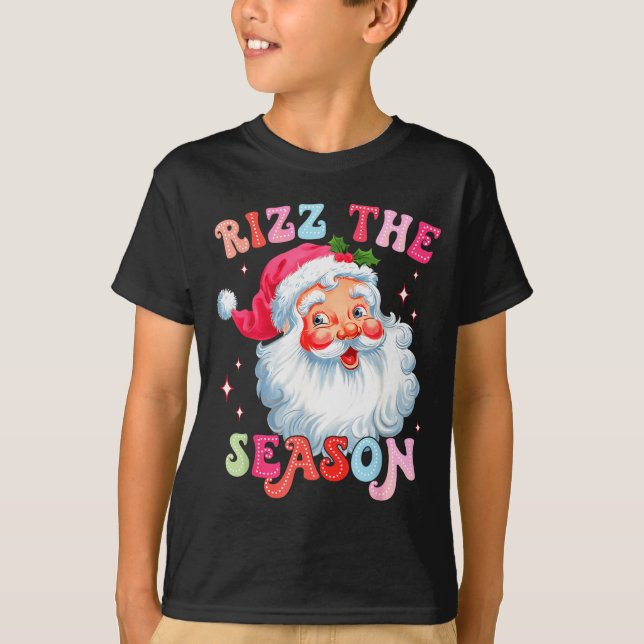 Camiseta Rizz The Season Funny Christmas Rizzmas Santa Clau (Anverso)