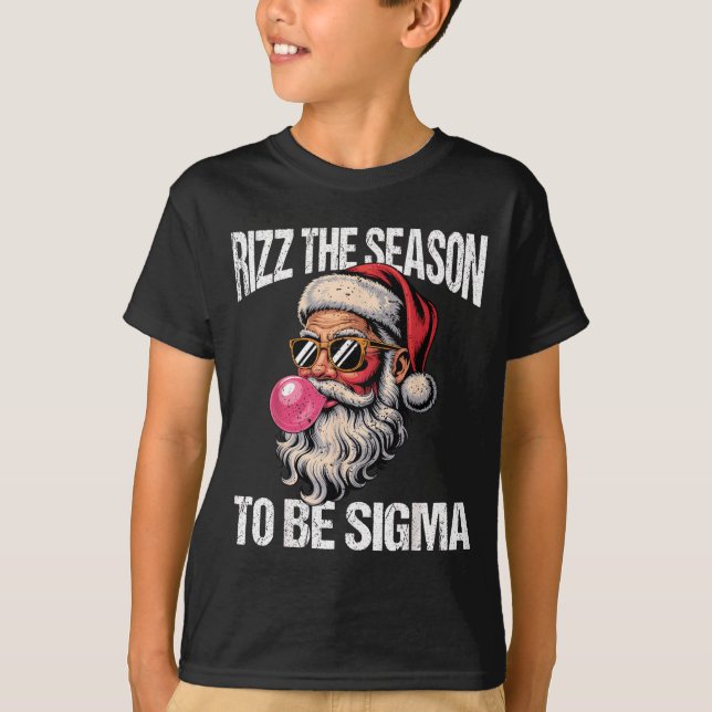 Camiseta Rizz The Season To Be Sigma Santa Christmas Gen Al (Anverso)