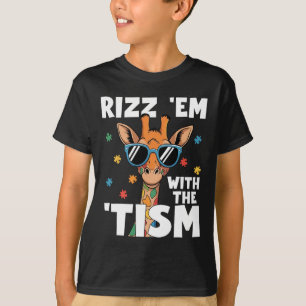 Camiseta Rízzalos Con El Tism Autismo Jirafa Divertido Auti