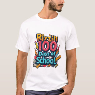 Camiseta Rizzin 100 días de escuela Gen Alpha Funny