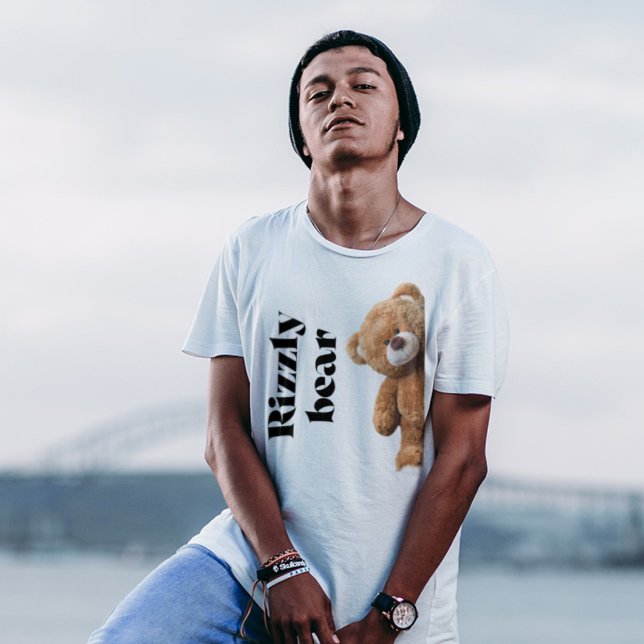 Camiseta Rizzly cute teddy bear design funny quote (Subido por el creador)