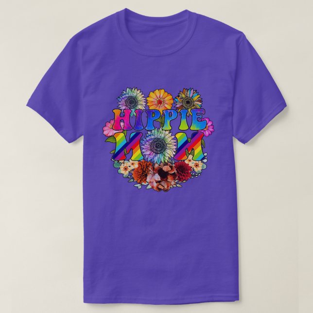 Camiseta Rms00685 mamá hippie (Diseño del anverso)