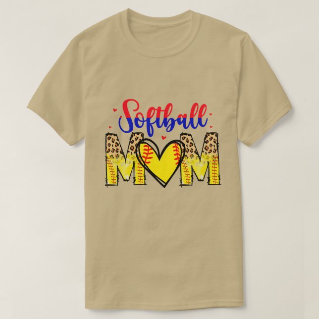 Camiseta Rms00738 mamá de softball (Diseño del anverso)