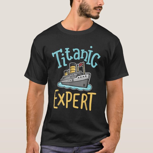 Camiseta RMS Titanic Funny Expert Retro Cruise Ship Boy (Anverso)