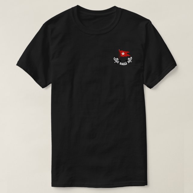 Camiseta RMS Titanic White Star Line - Red Flag Star Logo (Diseño del anverso)