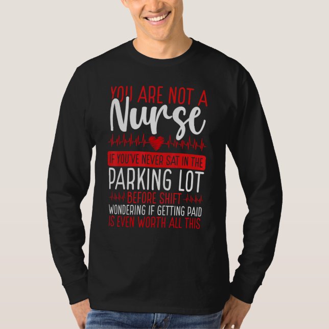 Camiseta RN CNA Nursing Night Shift Nurse Appreciation Card (Anverso)