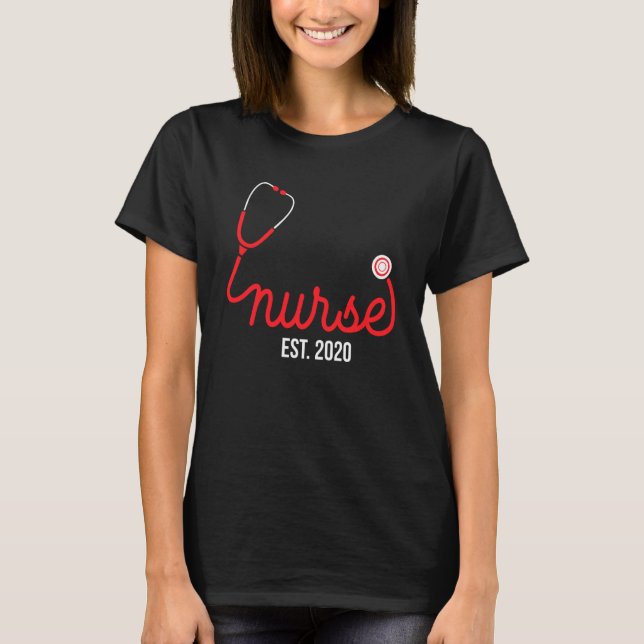 Camiseta Rn New Nurse Degree Est 2020 Grad Guay Enfermería  (Anverso)