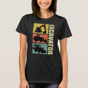 Camiseta Road Builder Excavator Driver Excavator Vintage Me