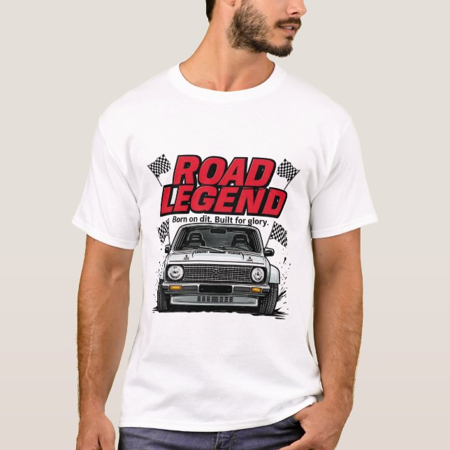 Camiseta Road Legend Vintage Car Racing (Anverso)