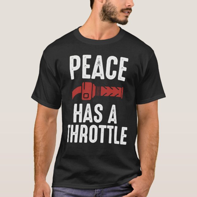 Camiseta Road Therapy Peace Has A Throttle (Anverso)