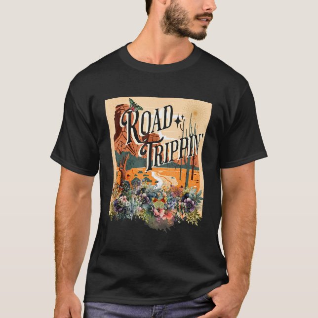 Camiseta Road Trippin Retro Style Vacation Road Tripping Wo (Anverso)