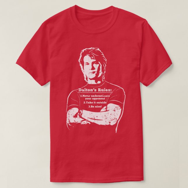 Camiseta Roadhouse Daltons Rules impresión blanca (Diseño del anverso)