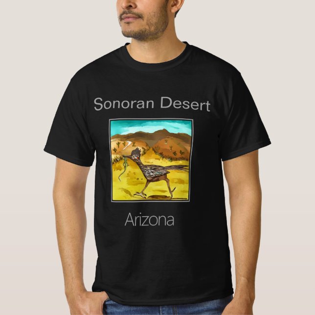Camiseta Roadrunner, desierto de Sonoran, Arizona (Anverso)