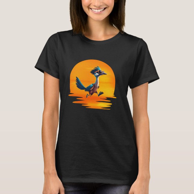 Camiseta Roadrunner Sunset Pájaro Rápido Corriendo Las Carr (Anverso)