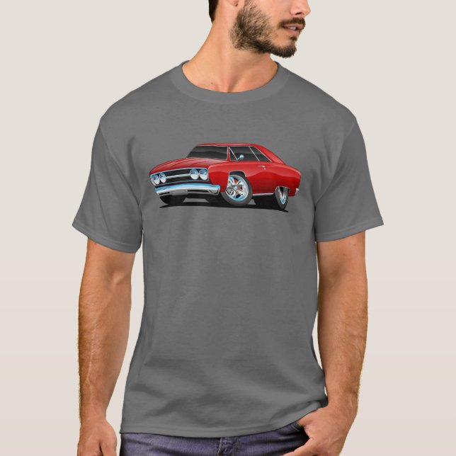 Camiseta Roadster clásico de coches rojos de época (Anverso)