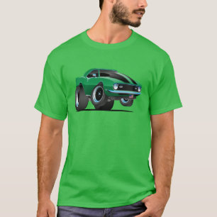 Camiseta Roadster clásico de coches verdes de época