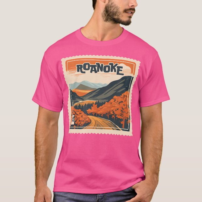 Camiseta Roanoke va viaja por vacaciones de senderismo (Anverso)
