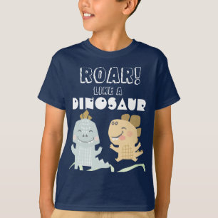 Camiseta Roar como un dinosaurio   Niños divertidos