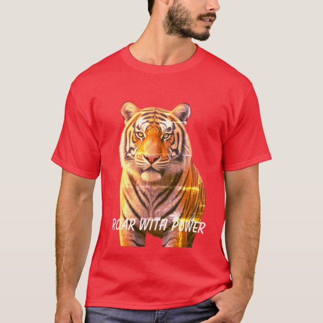 Camiseta "Roar con poder: Fierce Tiger Graphic Tee" (Anverso)