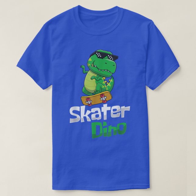 Camiseta Roar Dino Skateboarder Longboard Halfpipe D (Diseño del anverso)