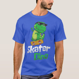 Camiseta Roar Dino Skateboarder Longboard Halfpipe D