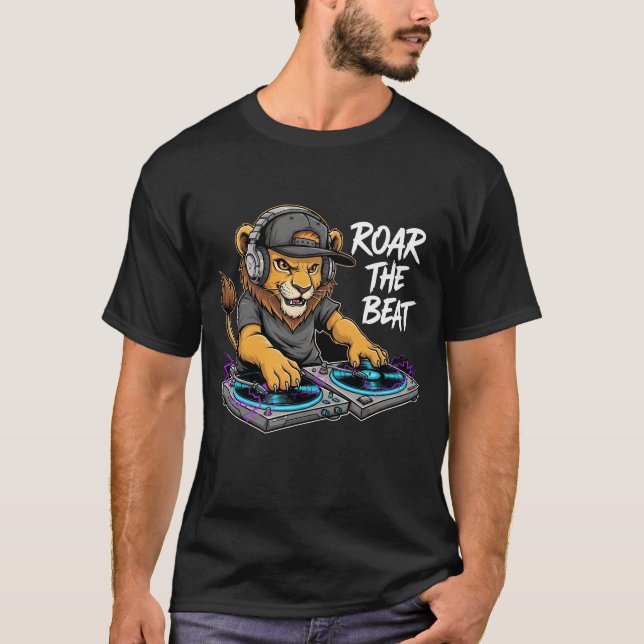 Camiseta Roar el ritmo - Auriculares de león Vibes musicale (Anverso)