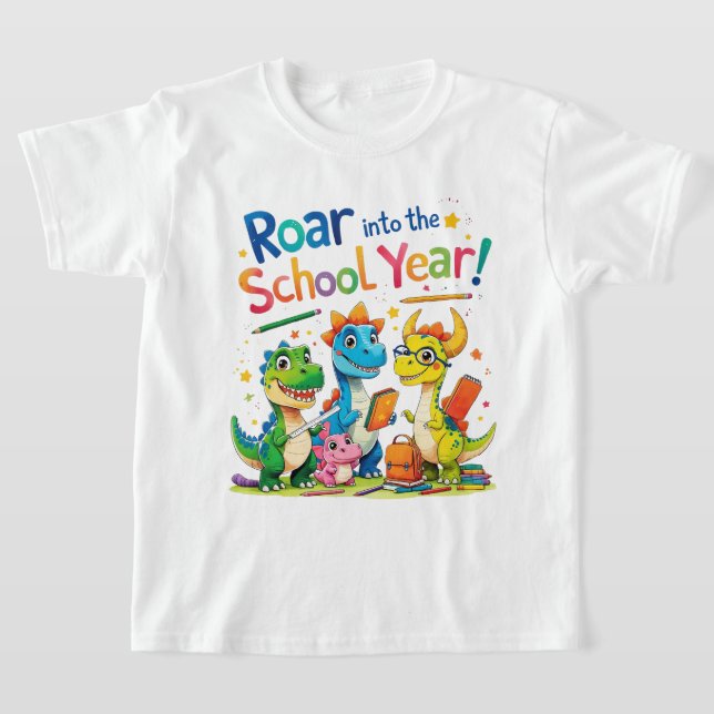 Camiseta Roar into the School Year – Cute Dinosaur Back to  (Distribución)