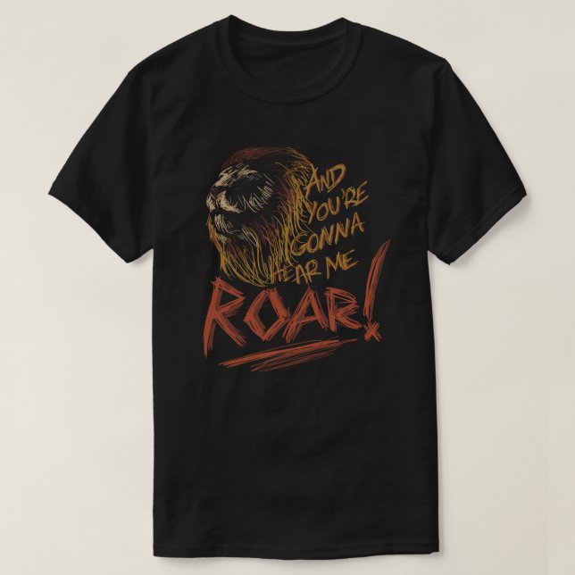 Camiseta ROAR [letras de Katy Perry] (Diseño del anverso)