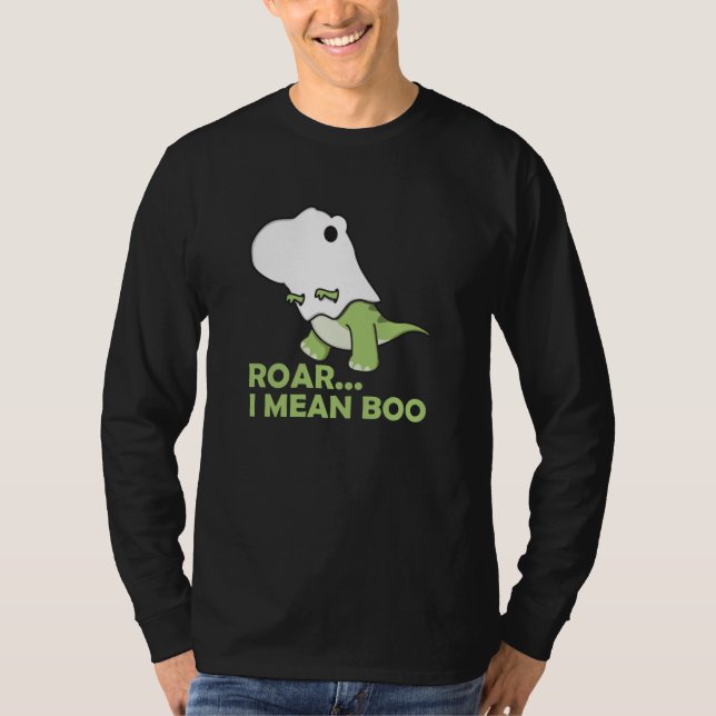 Camiseta Roar me refiero a Boo Cute Kawaii Halloween T-Rex  (Anverso)