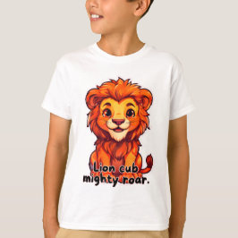 Camiseta roar poderoso de cachorro de león