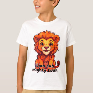 Camiseta roar poderoso de cachorro de león