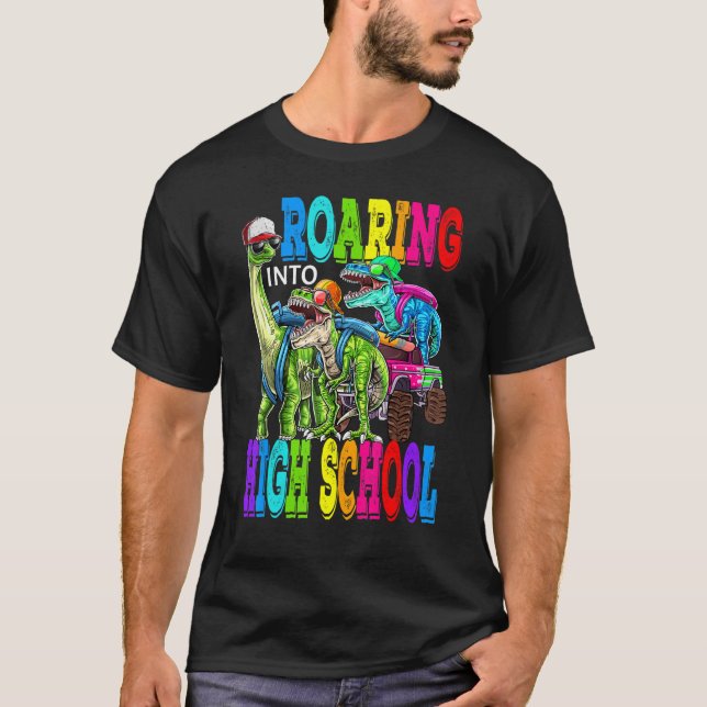 Camiseta Roareando hacia el mono de la escuela secundaria T (Anverso)