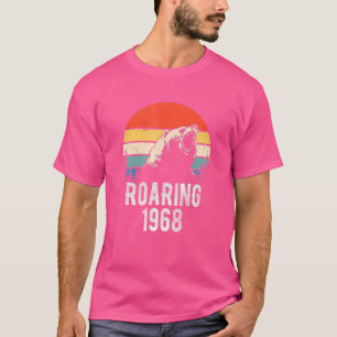Camiseta Roaring 1968 Vintage Retro Sunset Bear Animal 54th