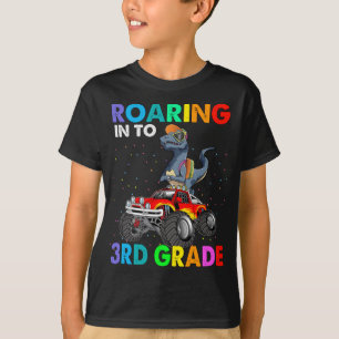 Camiseta Roaring Dinosaur T de tercer grado vuelve a la esc