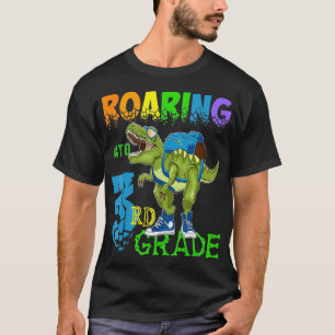 Camiseta Roaring Into 3rd Grade TRe Dinosaur Back to School