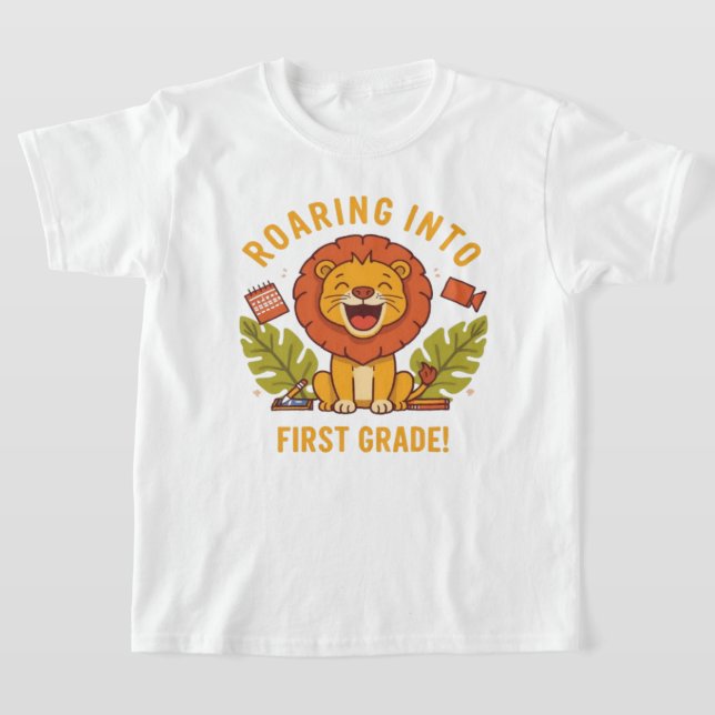 Camiseta Roaring Into First Grade (Distribución)