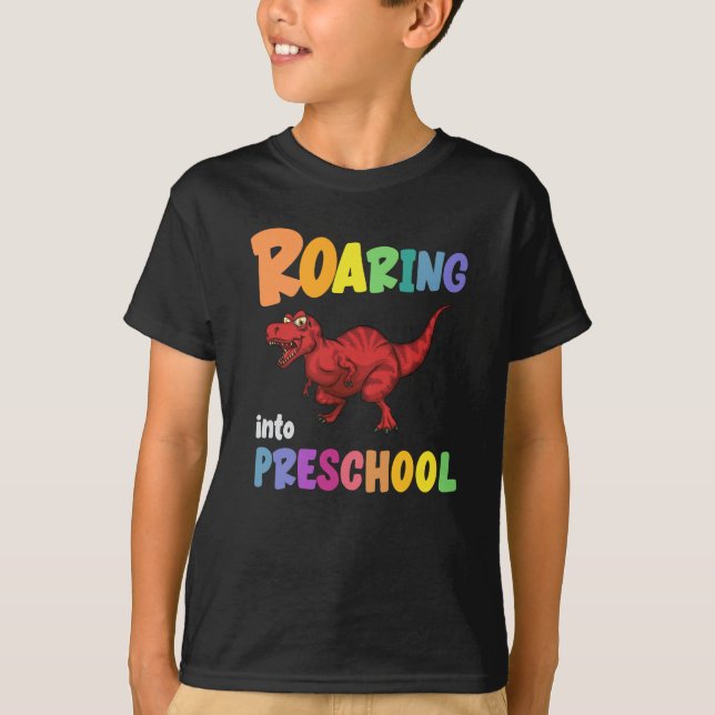 Camiseta Roaring Into Preschool (Anverso)