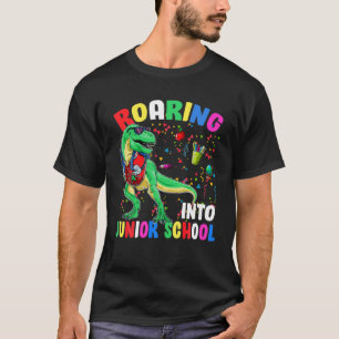 Camiseta Roaring Junior School Dinosaur T Rex Funny de vuel