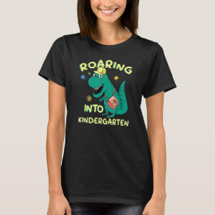 Camiseta Roaring Kindergarten Cute Dinosaur Rex Kinder Teac