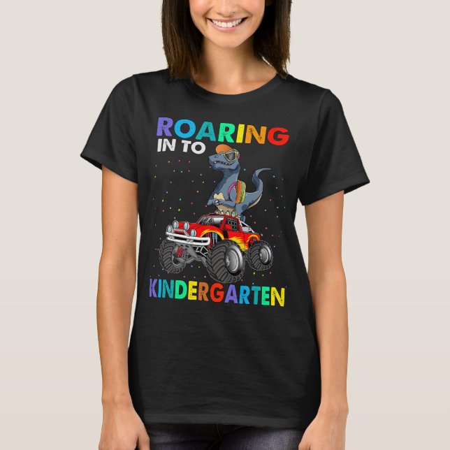 Camiseta Roaring Kindergarten Dinosaur para volver a la esc (Anverso)
