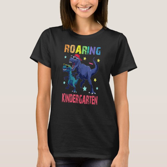 Camiseta Roaring Kindergarten Dinosaur para volver a la esc (Anverso)