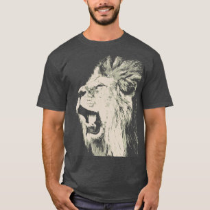 Camiseta Roaring León Pop Art Vintage Retro