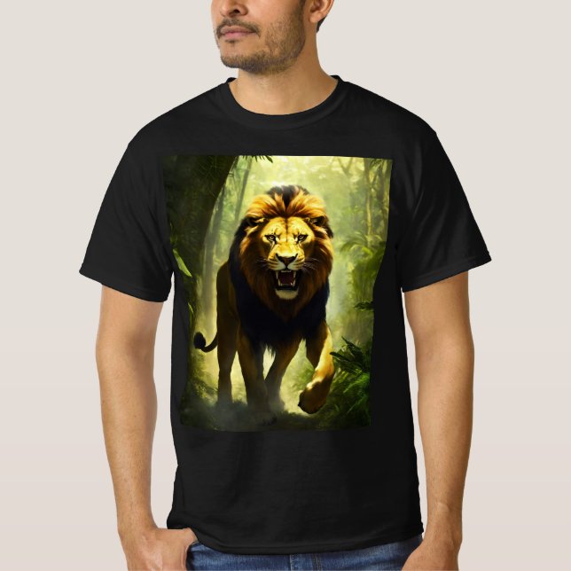 Camiseta Roaring lion Black Tshirt (Anverso)