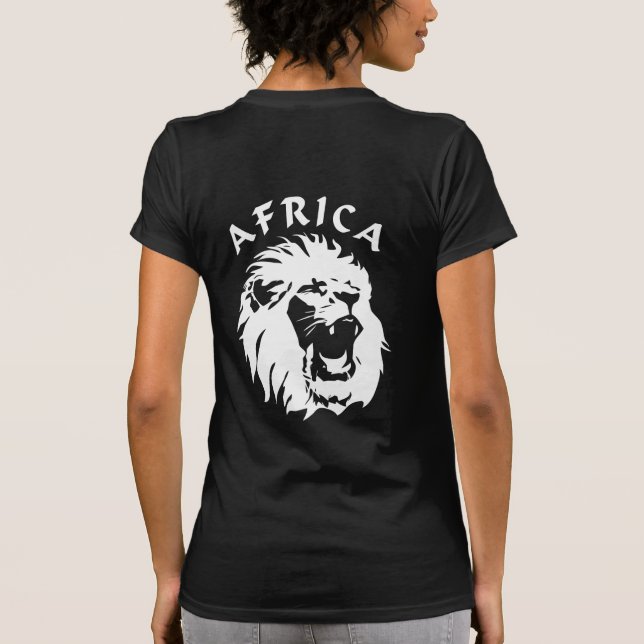 Camiseta Roaring Lion Face | África (Reverso)