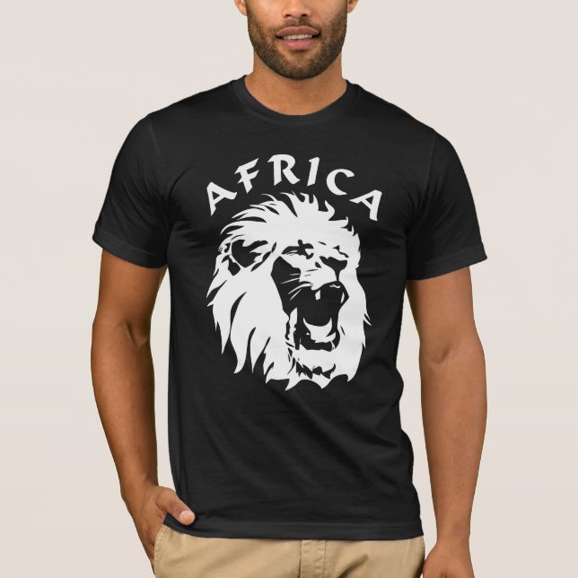 Camiseta Roaring Lion Face | África (Anverso)