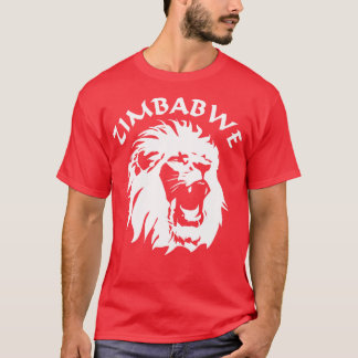 Camiseta Roaring Lion Face Zimbabue