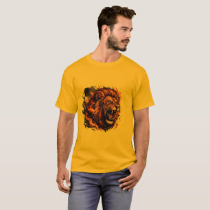 Camiseta Roaring Lion – Gráfico de Poder Fiero