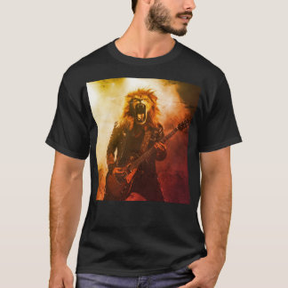 Camiseta Roaring Lion Guitarist Fiery Stage
